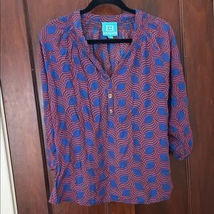 Escapada Women's Top in orange and blue
